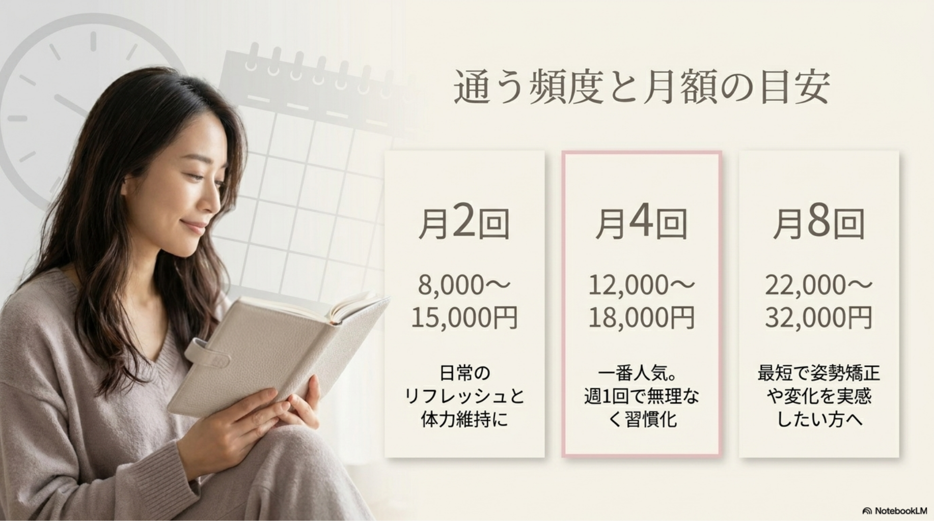 マシンピラティスの月額と頻度